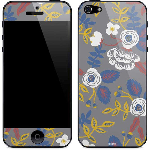 Autumn Grey Floral iPhone 5/5s/5SE Skin