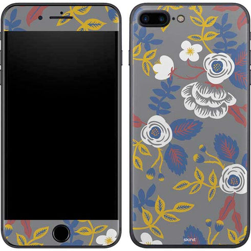 Autumn Grey Floral iPhone 7 Plus Skin