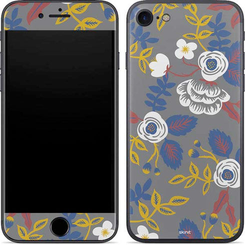 Autumn Grey Floral iPhone 7 Skin