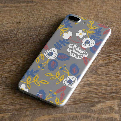 Autumn Grey Floral iPhone 8 Plus Skin