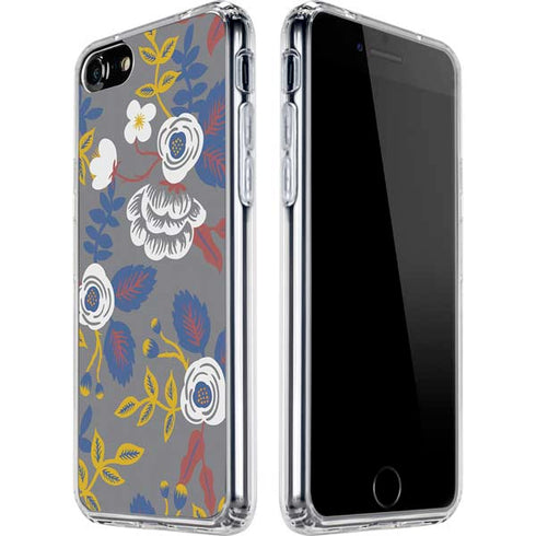 Autumn Grey Floral iPhone SE (2nd & 3rd Gen) Clear Case