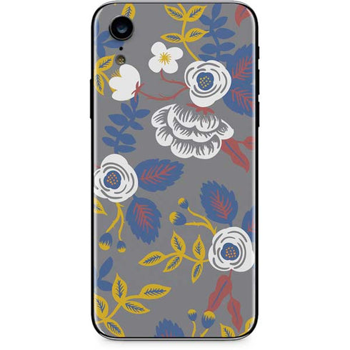 Autumn Grey Floral iPhone XR Skin