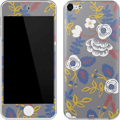 Autumn Grey Floral Apple iPod Skin