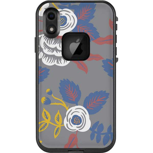 Autumn Grey Floral LifeProof Fre iPhone Skin