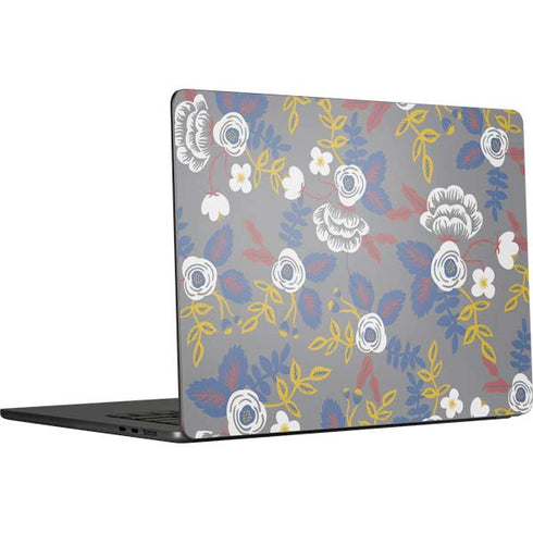 Autumn Grey Floral MacBook Air 15 in (2023) Skin