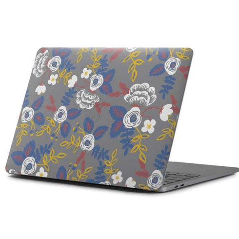 Autumn Grey Floral Apple MacBook Pro 13-inch Skin