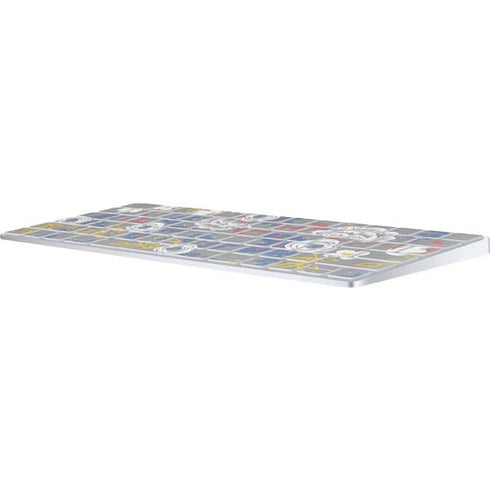 Autumn Grey Floral Magic Keyboard Skin