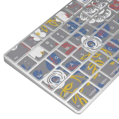 Autumn Grey Floral Magic Keyboard Skin