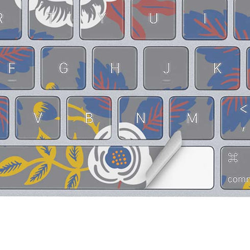 Autumn Grey Floral Magic Keyboard Skin