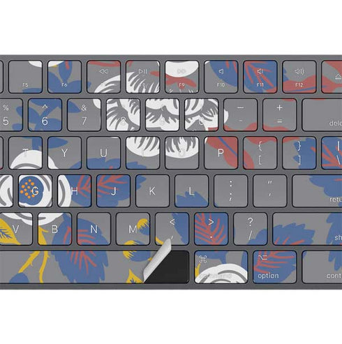 Autumn Grey Floral Magic Keyboard with Numeric Keypad Skin