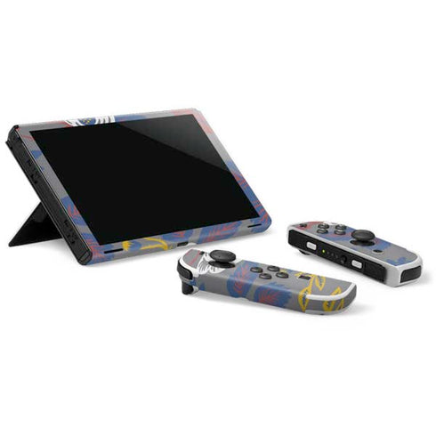 Autumn Grey Floral Nintendo Switch OLED (2021) Skin
