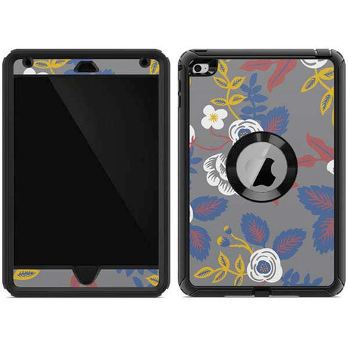 Autumn Grey Floral Otterbox Defender iPad Skin