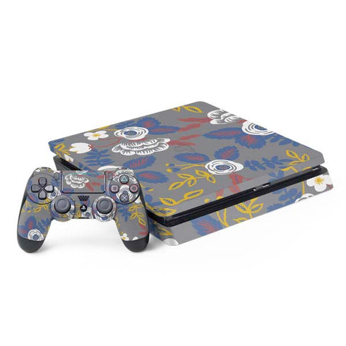 Autumn Grey Floral PS4 Slim Bundle Skin