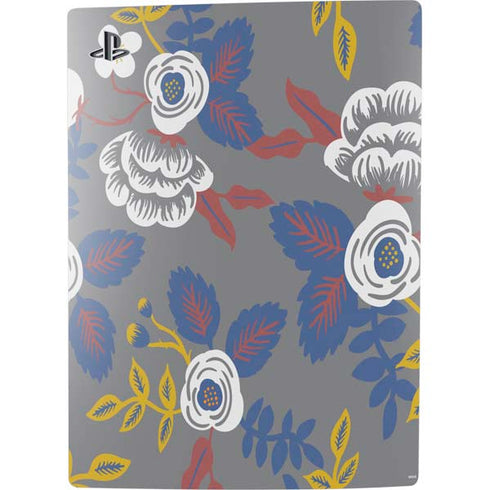 Autumn Grey Floral PS5 Digital Edition Console Skin