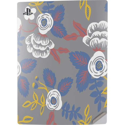Autumn Grey Floral PS5 Digital Edition Console Skin