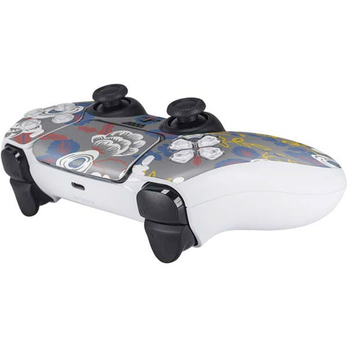 Autumn Grey Floral PS5 Controller Skin