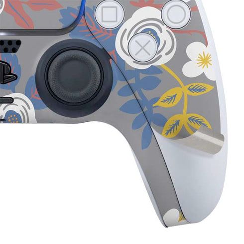 Autumn Grey Floral PS5 Controller Skin