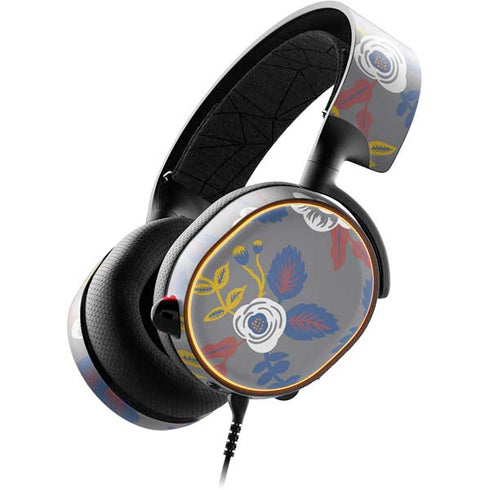 Autumn Grey Floral SteelSeries Arctis 5 Skin
