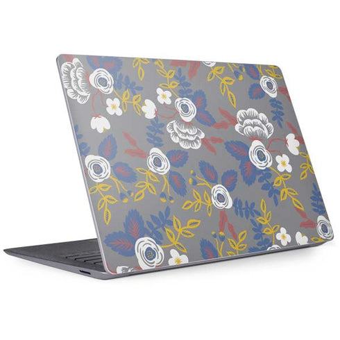 Autumn Grey Floral Surface Laptop 3 13.5in Skin