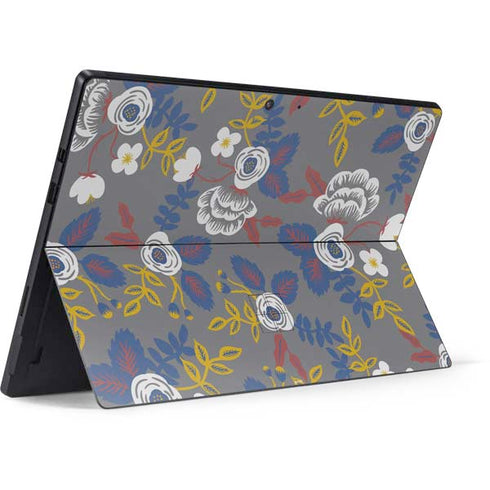 Autumn Grey Floral Surface Pro 7 Skin