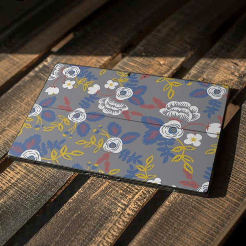 Autumn Grey Floral Surface Pro 7 Skin