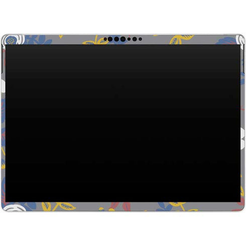 Autumn Grey Floral Surface Pro 9 Skin