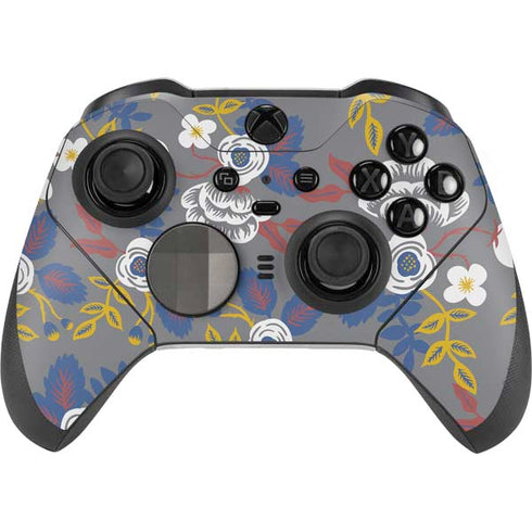 Autumn Grey Floral Xbox Elite Wireless Controller Series 2 Skin