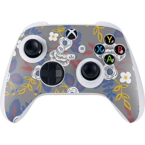 Autumn Grey Floral Xbox Series S Controller Skin