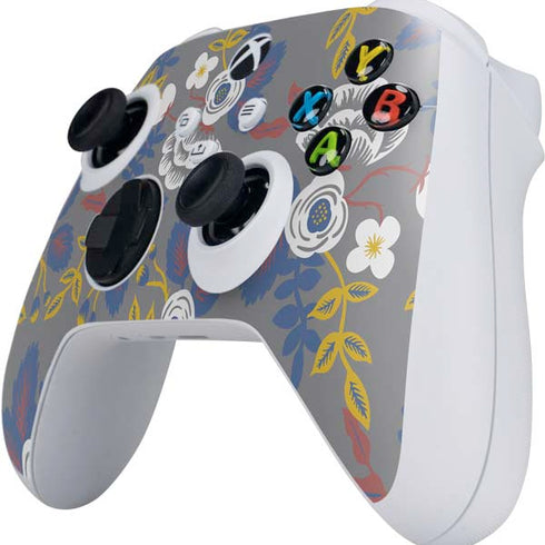 Autumn Grey Floral Xbox Series S Controller Skin