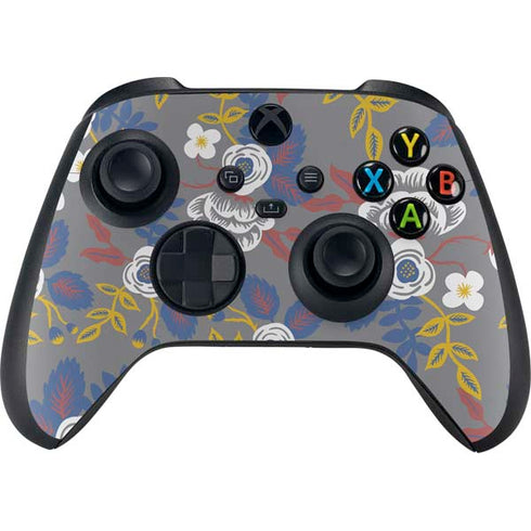 Autumn Grey Floral Xbox Series X Controller Skin
