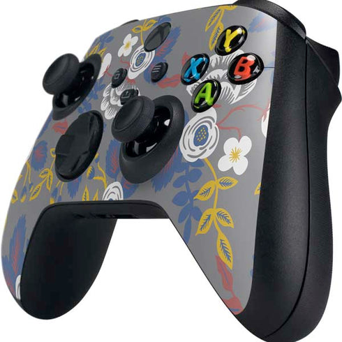 Autumn Grey Floral Xbox Series X Controller Skin