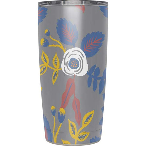 Autumn Grey Floral Yeti 20oz Tumbler Skin