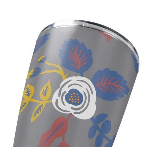 Autumn Grey Floral Yeti 20oz Tumbler Skin