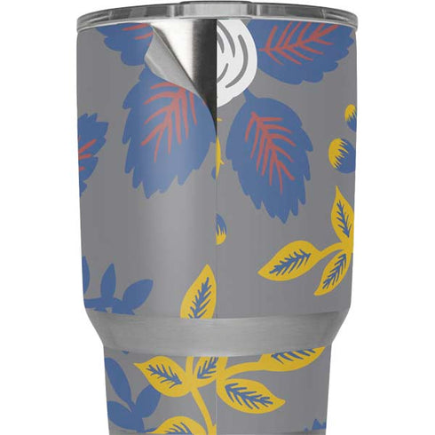 Autumn Grey Floral Yeti 20oz Tumbler Skin
