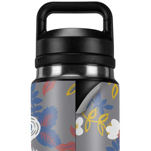 Autumn Grey Floral YETI Rambler 26oz Bottle Skin