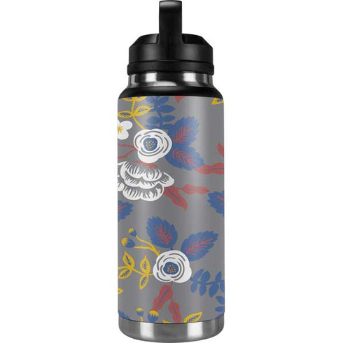 Autumn Grey Floral YETI Rambler 36oz Bottle Skin