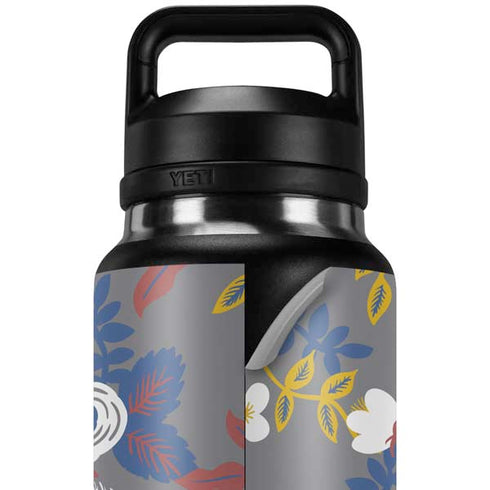 Autumn Grey Floral YETI Rambler 36oz Bottle Skin