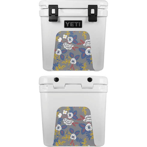 Autumn Grey Floral YETI Roadie 24 Hard Cooler Skin