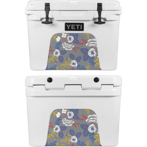 Autumn Grey Floral YETI Tundra 35 Hard Cooler Skin
