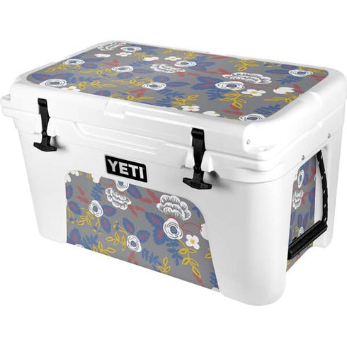 Autumn Grey Floral YETI Tundra 45 Hard Cooler Skin