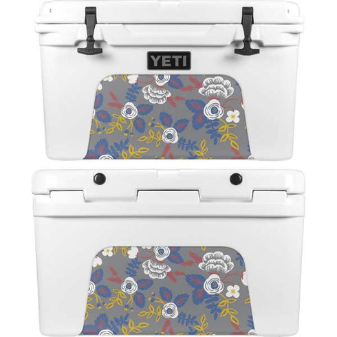 Autumn Grey Floral YETI Tundra 45 Hard Cooler Skin