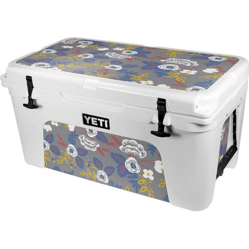 Autumn Grey Floral YETI Tundra 65 Hard Cooler Skin