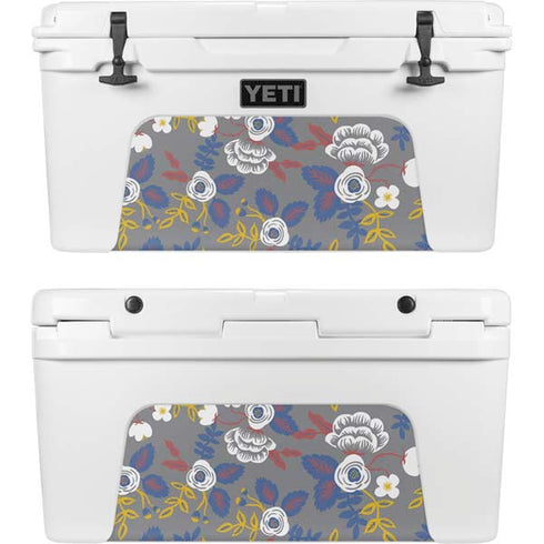 Autumn Grey Floral YETI Tundra 65 Hard Cooler Skin