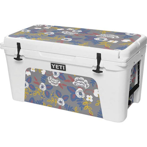 Autumn Grey Floral YETI Tundra 75 Hard Cooler Skin
