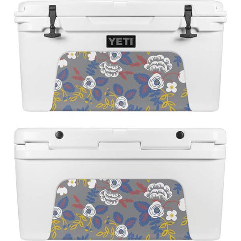 Autumn Grey Floral YETI Tundra 75 Hard Cooler Skin