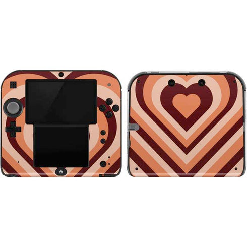 Autumn Heart Pattern Nintendo 2DS Skin