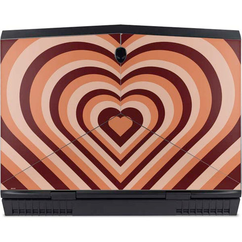 Autumn Heart Pattern Dell Alienware Skin