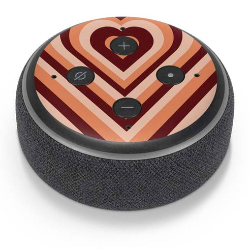 Autumn Heart Pattern Amazon Echo Dot Skin
