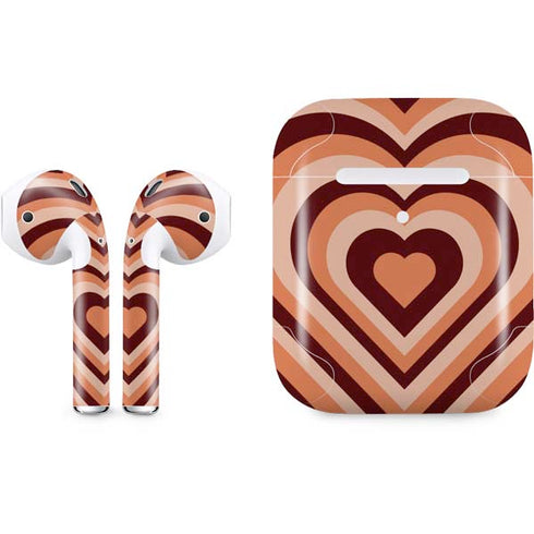Autumn Heart Pattern Apple AirPods 2 Skin