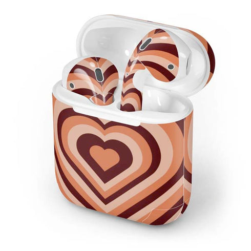 Autumn Heart Pattern Apple AirPods Skin